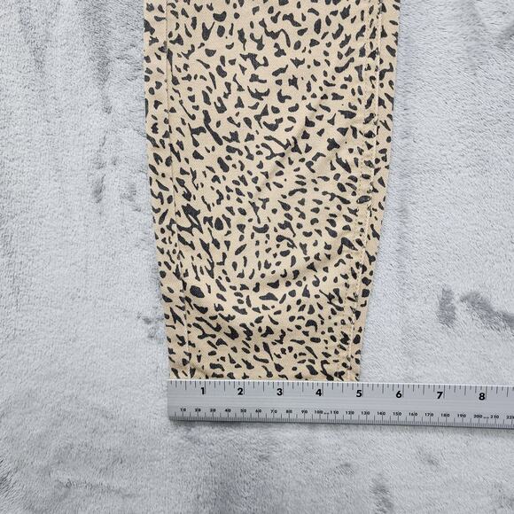 Volcom Jeans Womens 26 Tan Animal Print Liberator High Rise Ankle Stretch Denim - Picture 13 of 14
